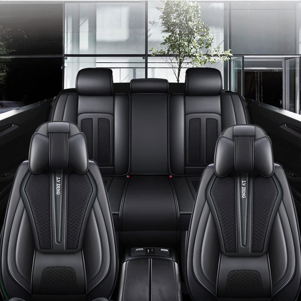 Autositzbezug Für VW Für Volkswagen T5 T6 multivan für 5-Sitze Sitzbezüge Auto PU Leder Komplettset, Universell Sitzbezug Auto Sitzschoner Kompatibel, Luxus, Schwarz Autositzbezug Für VW Für Volkswagen T5 T6 multivan für 5-Sitze Sitzbezüge Auto PU Leder Komplettset, Universell Sitzbezug Auto Sitzschoner Kompatibel, Luxus, Schwarz von maiqiken