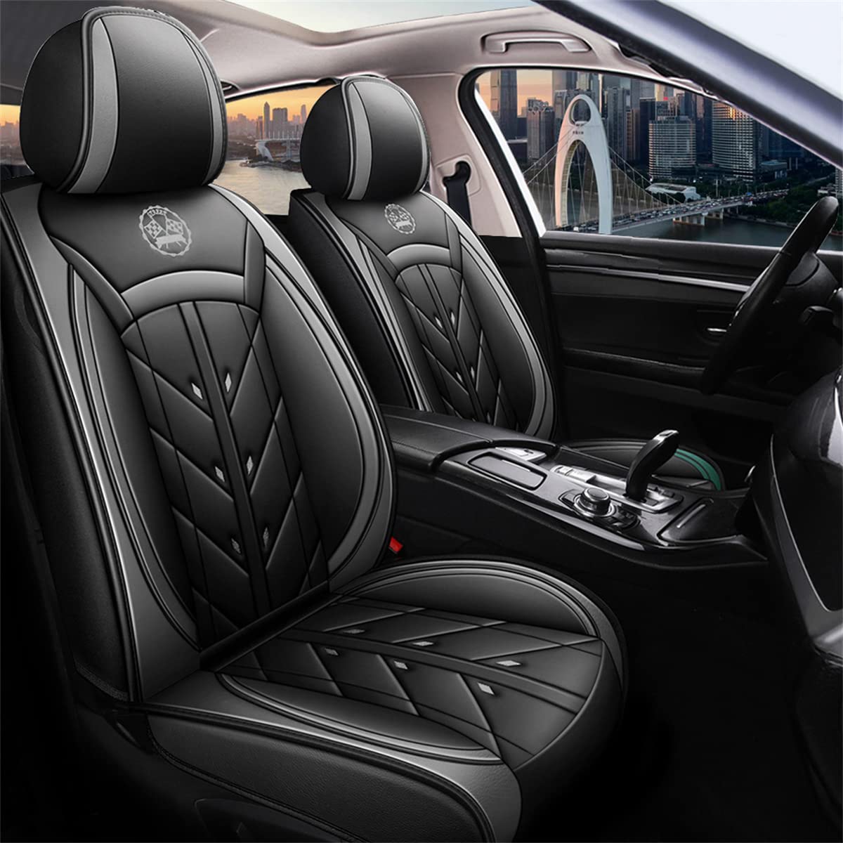 maiqiken Autositzbezug Für BMW 1er 2er 3er 4er 5er 6er 7er Komplettset 5 Sitze sitzbezüge Allwettereinsatz Auto PU Ledersitzbezug Vorne und Hinten 5 Stück, Standard Version - Grau maiqiken Autositzbezug Für BMW 1er 2er 3er 4er 5er 6er 7er Komplettset 5 Sitze sitzbezüge Allwettereinsatz Auto PU Ledersitzbezug Vorne und Hinten 5 Stück, Standard Version - Grau von maiqiken
