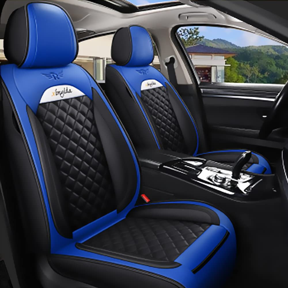 maiqiken Autositzbezug Für Dacia Sandero Stepway, Komplettset 5 Sitze Allwettereinsatz Auto PU Ledersitzbezug Vorne und Hinten 5 Stück,Standard Version - Blau maiqiken Autositzbezug Für Dacia Sandero Stepway, Komplettset 5 Sitze Allwettereinsatz Auto PU Ledersitzbezug Vorne und Hinten 5 Stück,Standard Version - Blau von maiqiken