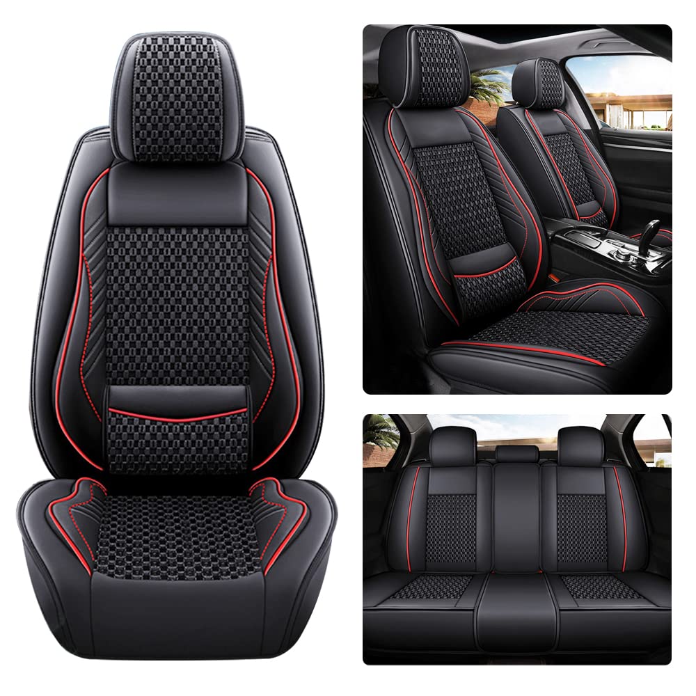 maiqiken Autositzbezug Für Mazda CX-5 Grand Touring Komplettset 5-Sitze Sitzbezüge Allwettereinsatz Auto PU Ledersitzbezug Vorne und Hinten,Standard - Schwarz rot maiqiken Autositzbezug Für Mazda CX-5 Grand Touring Komplettset 5-Sitze Sitzbezüge Allwettereinsatz Auto PU Ledersitzbezug Vorne und Hinten,Standard - Schwarz rot von maiqiken