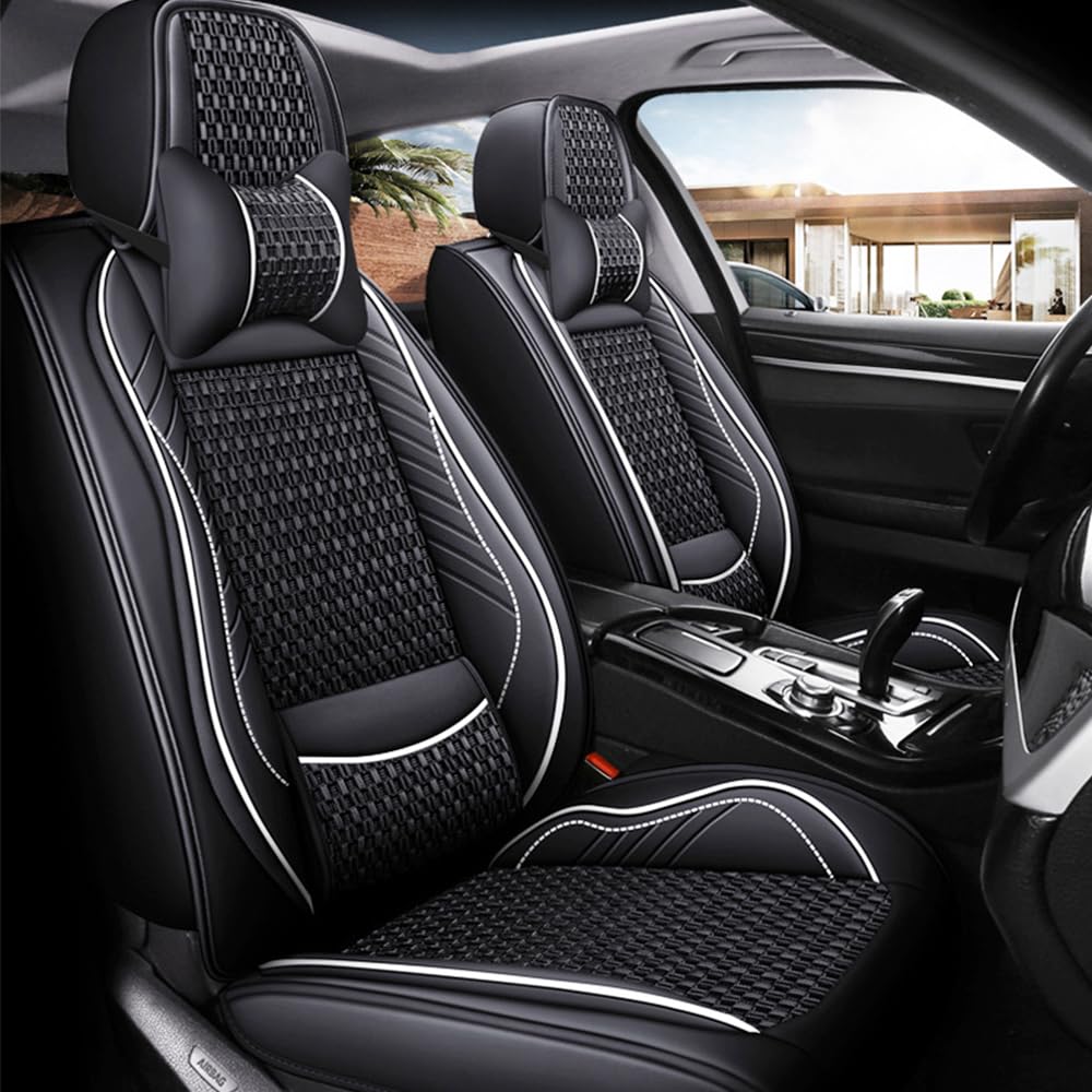 maiqiken Autositzbezug Für SEAT Arona Komplettset 5-Sitze Sitzbezüge Allwettereinsatz Auto PU Ledersitzbezug Vorne und Hinten,Deluxe - Schwarz weiß maiqiken Autositzbezug Für SEAT Arona Komplettset 5-Sitze Sitzbezüge Allwettereinsatz Auto PU Ledersitzbezug Vorne und Hinten,Deluxe - Schwarz weiß von maiqiken