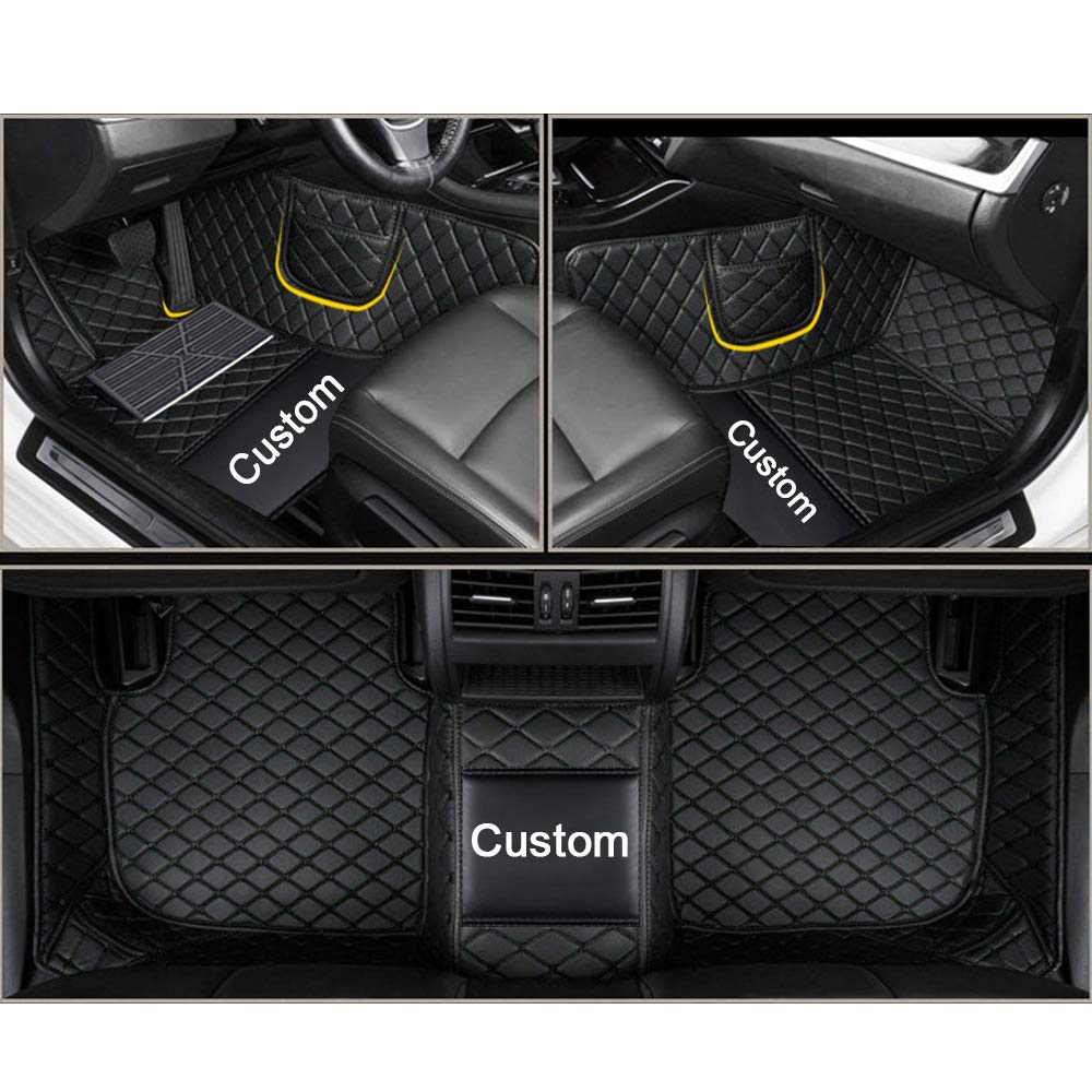 maiqiken Custom Auto Fußmatten Kompatibel mit Dodge Ram 1500 Gen4 2014 Crew Cab Anti-Rutsch Leder Bodenverkleidungen (Schwarz) von maiqiken