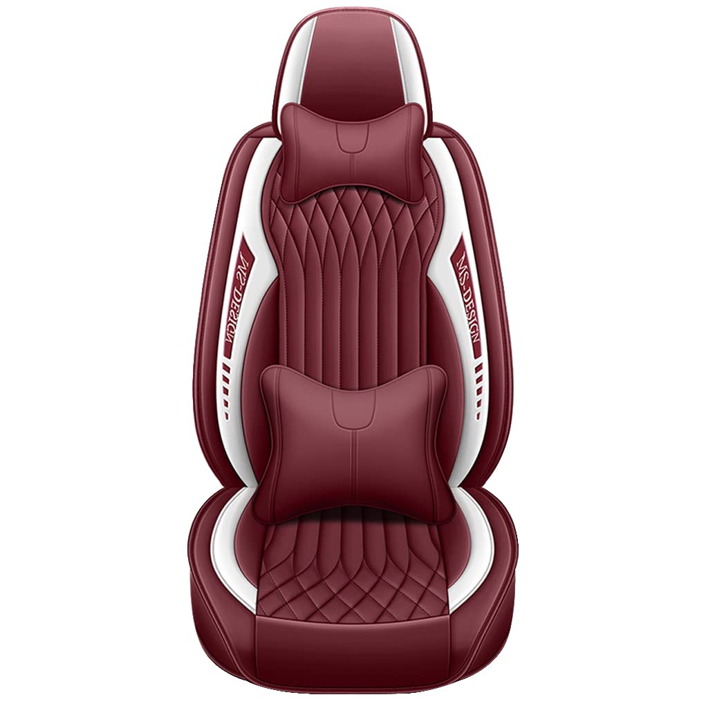 maiqiken Sitzbezug Für Peugeot 508 Komplettset 5 Sitze Allwettereinsatz Autositzbezug Rot von maiqiken