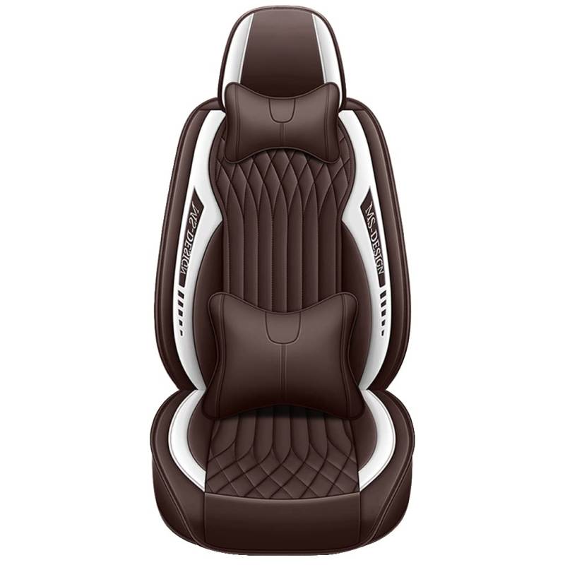 maiqiken Sitzbezug Für VW for Volkswagen Passat B5 B6 B7 B8 SE Estate Variant Komplettset 5 Sitze Allwettereinsatz Autositzbezug Kaffee von maiqiken