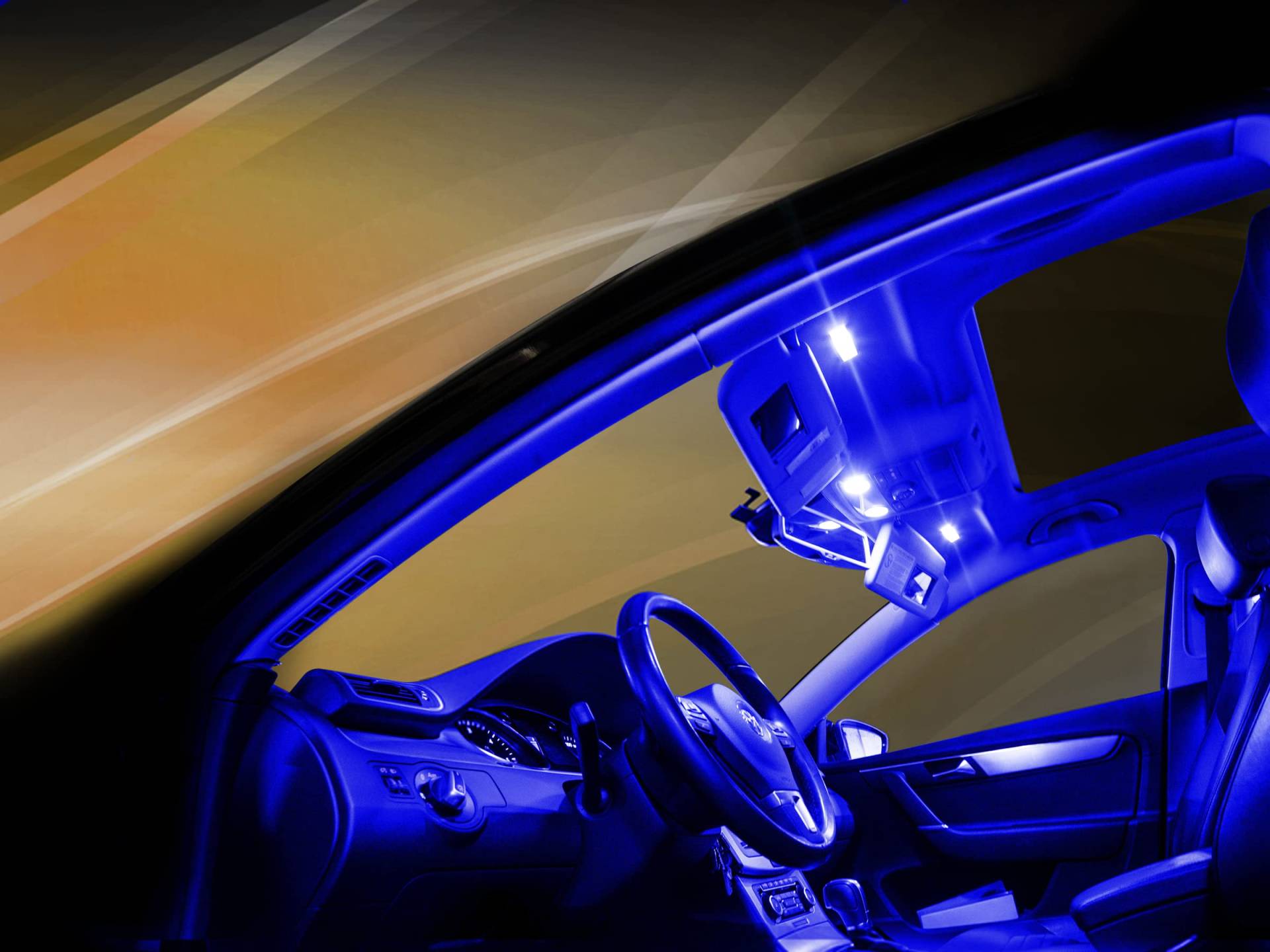maxtron Innenraumbeleuchtung Set für Auto Corsa D 3-Türer Blau Beleuchtung Innenlicht Komplettset von maxtron