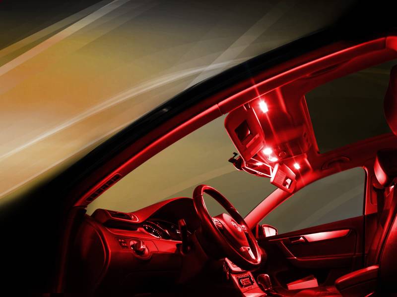 maxtron Innenraumbeleuchtung Set für Auto Ibiza 6J VFL Rot Beleuchtung Innenlicht Komplettset von maxtron