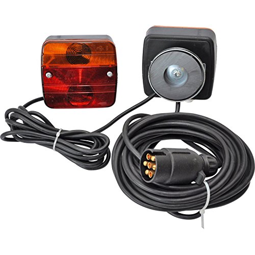 mb-m 900960 Rückleuchten-Set verkabelt für PKW-Anhänger, bestehend aus 7,5m Kabel mit 7-poligem Stecker und 2 Stück 3-Kammerleuchten mit Magnethalter mb-m 900960 Rückleuchten-Set verkabelt für PKW-Anhänger, bestehend aus 7,5m Kabel mit 7-poligem Stecker und 2 Stück 3-Kammerleuchten mit Magnethalter von mb-m