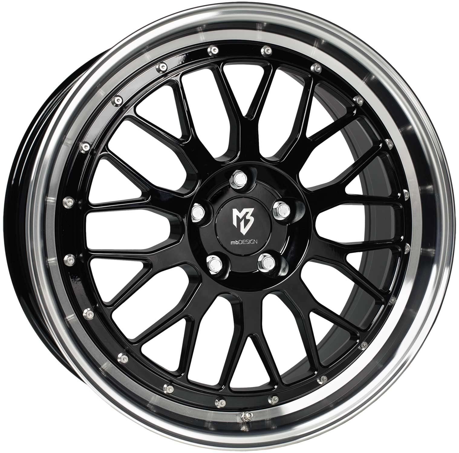 Felge mbDESIGN LV1 8,5x19 5x112 ET45 75.0 5R Glanzschwarz poliert von mbDESIGN