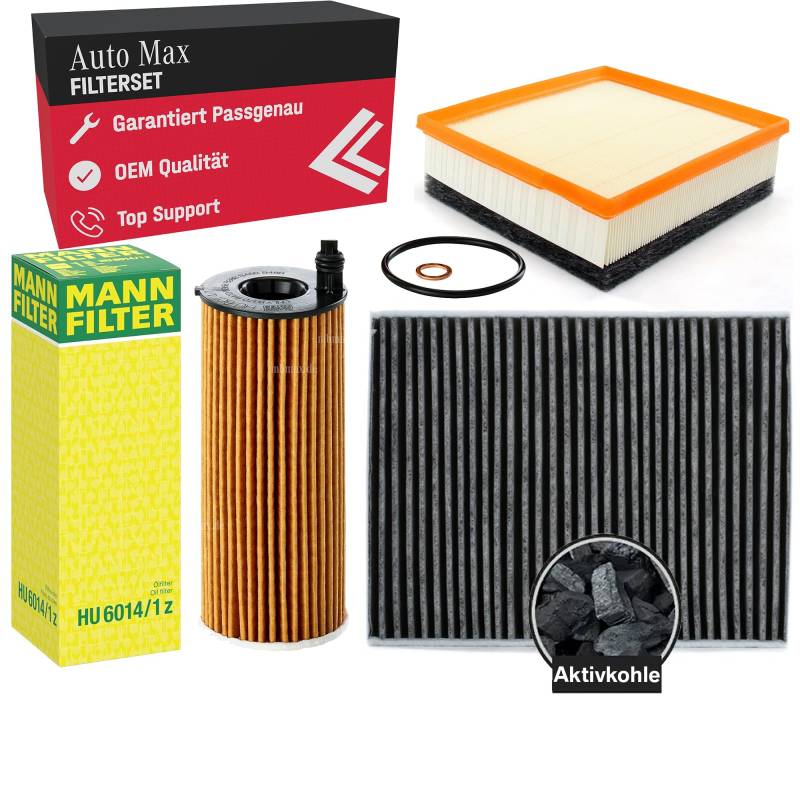 Filterset Inspektionspaket für BMW 1er 2er | Diesel B47 | 118d (150 PS) 120d (190 PS) | F20 F21 F22 F23 | Ölfilter | Luftfilter | Innenraumfilter | Staubfilter | Aktivkohle von mbmax.de