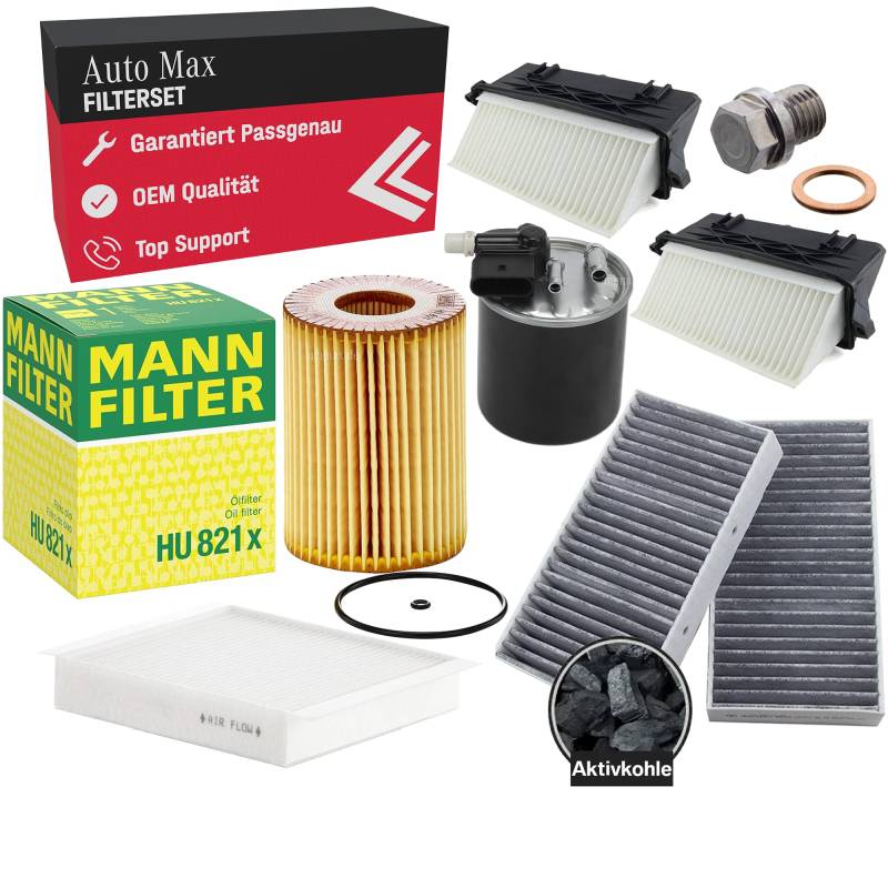 Filterset Inspektionspaket Mercedes GLE ML M W166 | GLS GL X166 | 350d (258 PS) | OM642 2987 ccm | Diesel von mbmax