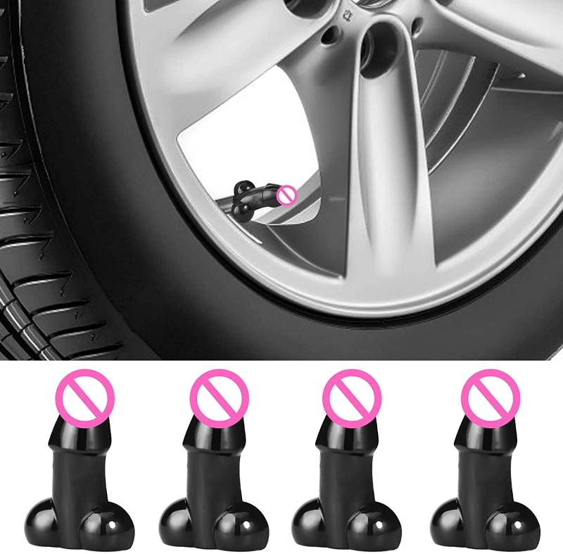 mciskin Streich Autoreifen Ventilkappe,Streich Ventilschaftkappe,Universalschaftabdeckungen für PKW, SUVs, Fahrrad und Fahrrad, LKW, Motorräder-4 Stück von mciskin