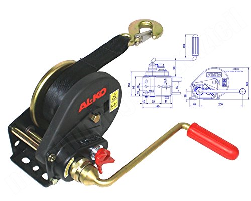 AL-KO/ALKO Seilwinde Handwinde BASIC 450 A 450kg gebremst mit Abrollautomatik von meinAnhängerersatzteil