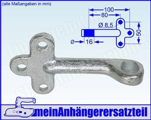 Einfallöse Gegenhalter Gr. 1 für Bordwandverschluss Winkelhebelverschluss von meinAnhängerersatzteil