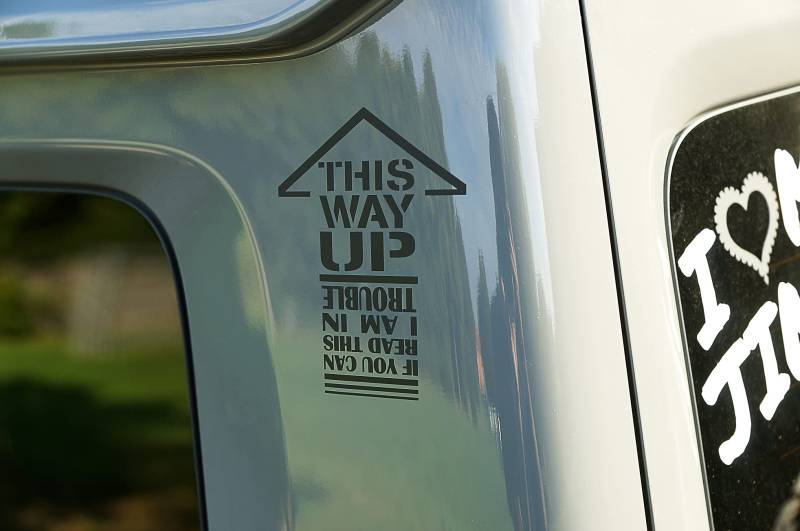 melivince Sticker This Way up Spaß Offroad 4wd 4x4 passend für Jeep Jimny Defender 4wd Navara Patrol von Jlwiy