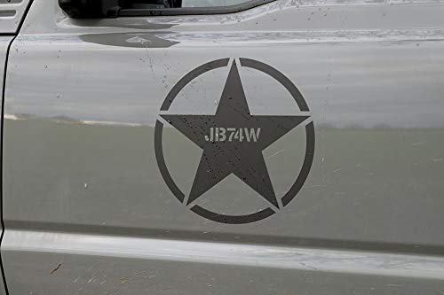 melivince passend für Suzuki Jimny GJ Army Set 2X Star Stern Aufkleber JB74W matt New Jimny Design Sierra von melivince