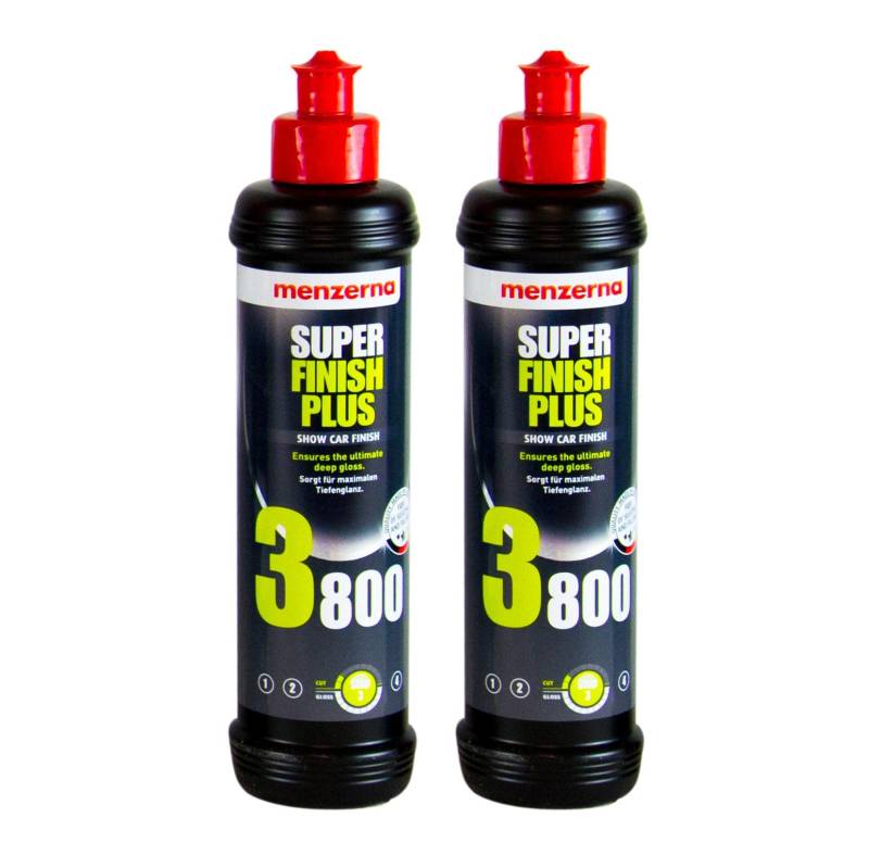 2x MENZERNA Super Finish Plus 3800 Hochglanzpolitur Politur Glanzpolitur 250 ml von menzerna