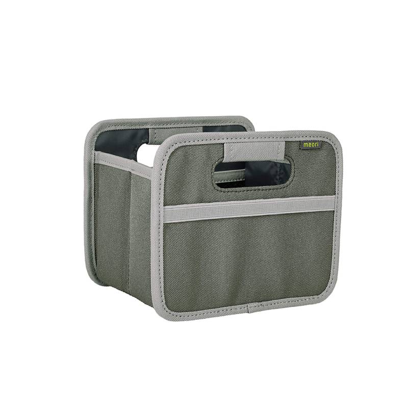meori Faltbox Mini in Oliv – Kleine Klappbox mit Griffen – Geschenkidee und Allzweck Aufbewahrungslösung - A100527 - 16,5 x 12,5 x 14 cm von meori