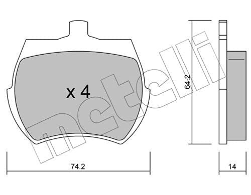 metelligroup 22-0019-0 - Made in Italy - Bremsbeläge von metelligroup