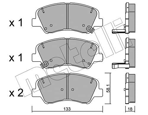 metelligroup 22-0943-0 - Made in Italy - Bremsbeläge von metelligroup