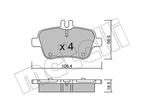 metelligroup 22-0966-0 - Made in Italy - Bremsbeläge von metelligroup