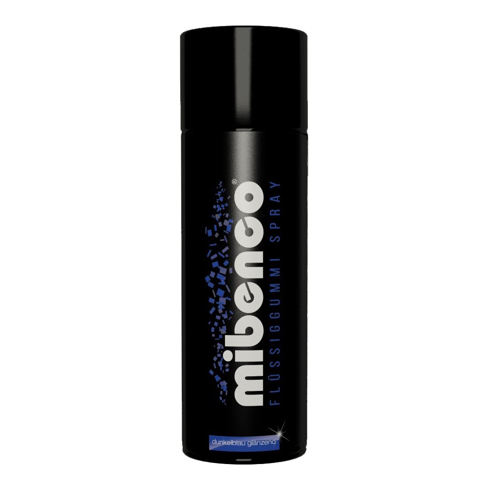 mibenco 71415002 Flüssiggummi Spray/Sprühfolie, Dunkelblau Glänzend, 400 ml - Schutz für Oberflächen und zum Felgen lackieren von mibenco