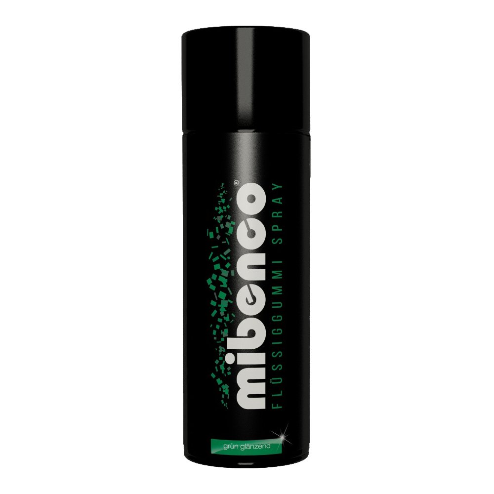 mibenco 71416029 Flüssiggummi Spray/Sprühfolie, Grün Glänzend, 400 ml - Schutz für Oberflächen und zum Felgen lackieren von mibenco