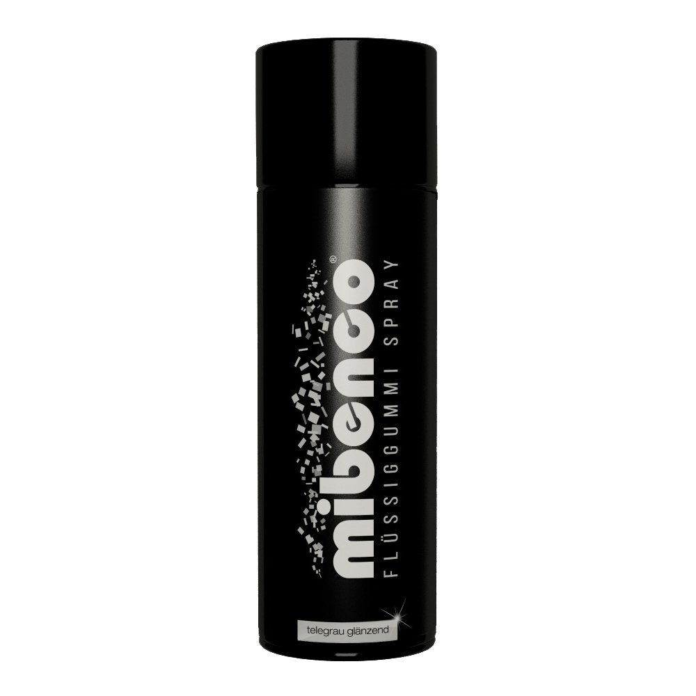 mibenco 71417047 Flüssiggummi Spray / Sprühfolie, Telegrau Glänzend, 400 ml - Schutz für Oberflächen und zum Felgen lackieren von mibenco