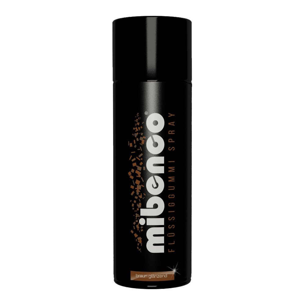 mibenco 71418014 Flüssiggummi Spray / Sprühfolie, Braun Glänzend, 400 ml - Schutz für Oberflächen und zum Felgen lackieren von mibenco