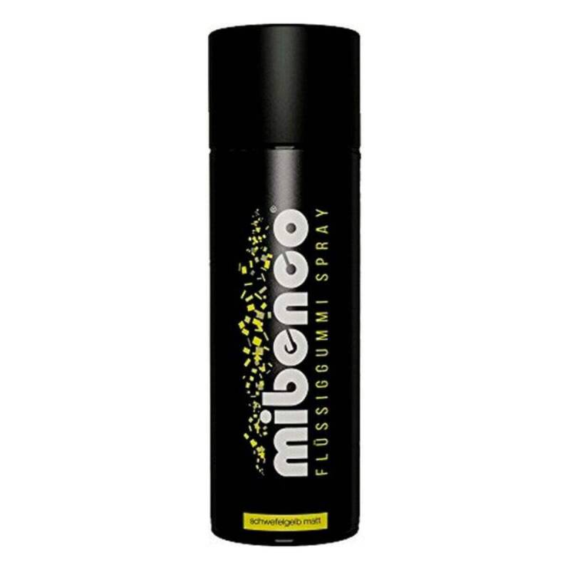 mibenco 71421016 Flüssiggummi Spray / Sprühfolie, Schwefelgelb Matt, 400 ml -Schutz für Oberflächen und zum Felgen lackieren von mibenco