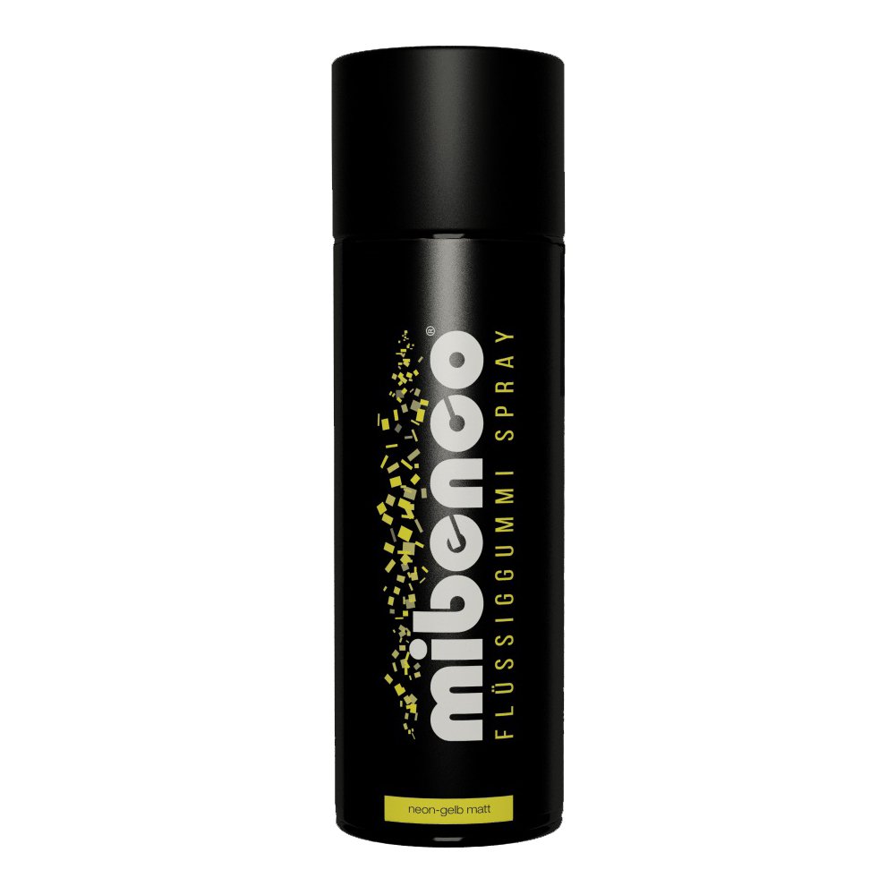 Mibenco Flüssiggummi Spray / Sprühfolie Neon-Gelb Matt 400 ml von mibenco