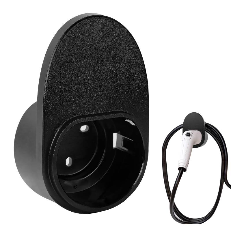 Ladekabel Halterung Typ 2 Wandhalterung, Wallbox Kabelhalterung für Typ 2 Ladekabel, Steckerhalter Dock Kompatibel mit Allen Typ 2 Ladekabeln von mimzemamz