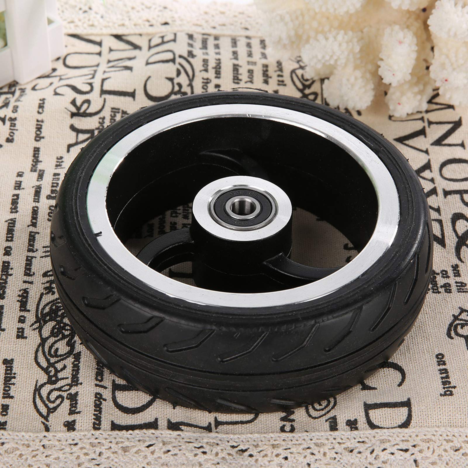 Elektroroller Reifen Hinten Roller Reifen Rad Solider Ersatzreifen 5,5 Zoll, für Mini Folding Elektroroller für Erwachsene von minifinker