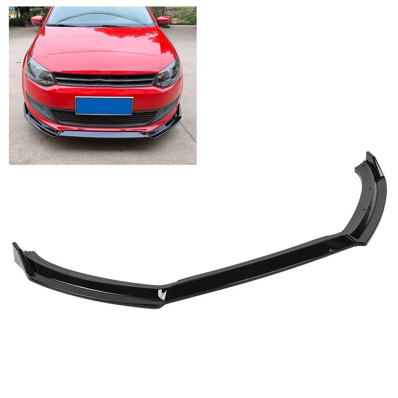Frontstoßstangenspoiler, Frontlippenspoiler Hohe Festigkeit und Flexibilität für MK5 6R Standard Pre-Facelift 2009-2014(Bright Black) von minifinker