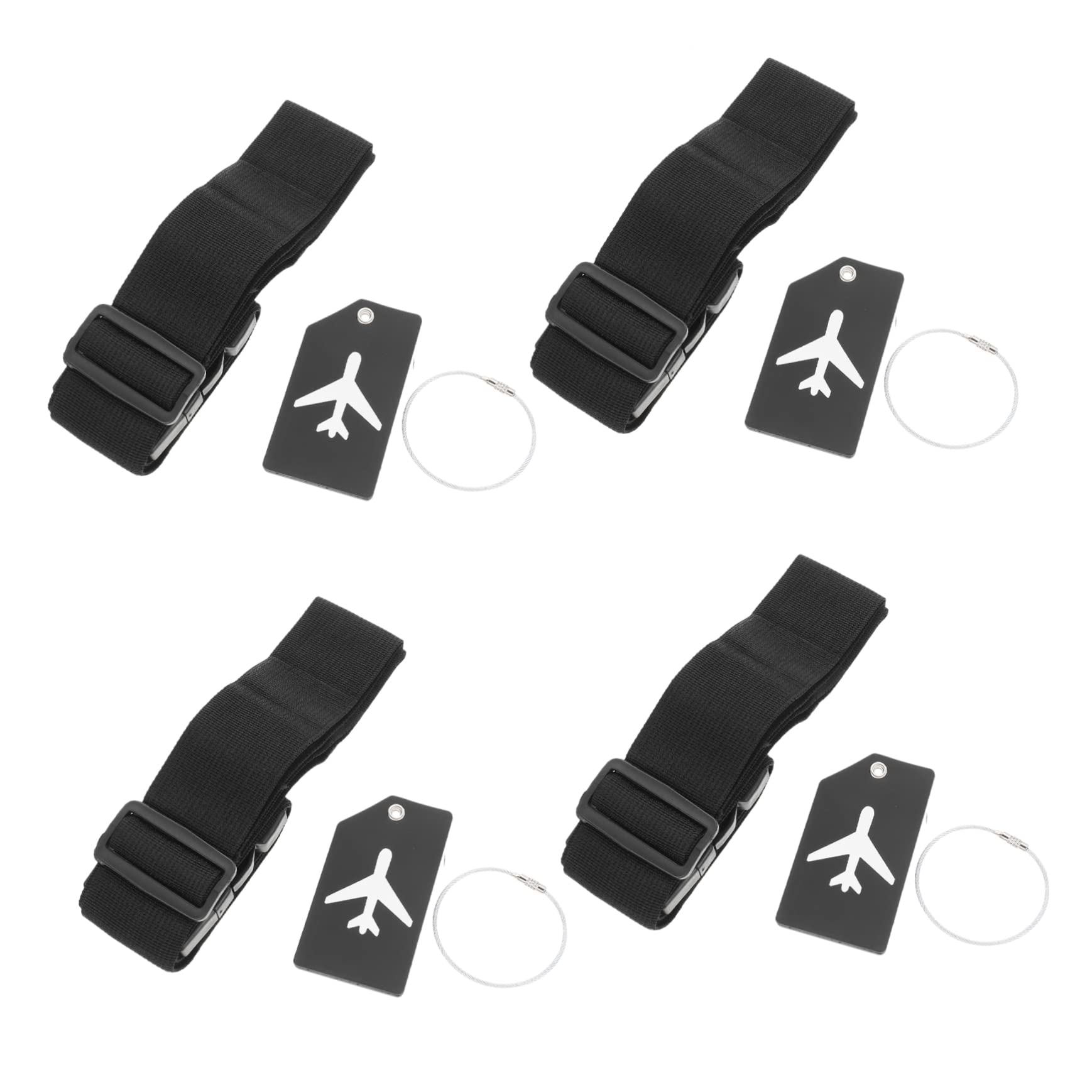 minkissy 1 Satz Gepäckbündel -Set Gepäck Packband Anhänger Und Riemen Zum Aufhängen Von Koffern Kofferset Hochleistungs-gepäckgurte Elastische Gepäckgurte Koffergurte Für Koffer Schwarz PVC minkissy 1 Satz Gepäckbündel -Set Gepäck Packband Anhänger Und Riemen Zum Aufhängen Von Koffern Kofferset Hochleistungs-gepäckgurte Elastische Gepäckgurte Koffergurte Für Koffer Schwarz PVC von minkissy