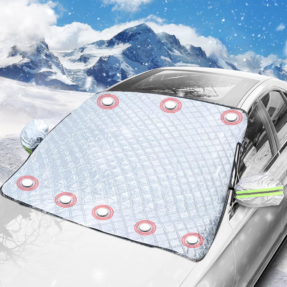 mizikuu Frontscheibenabdeckung Auto, Faltbare Scheibenabdeckung mit Seitenspiegelabdeckung Windschutzscheiben Abdeckung gegen Schnee, Frost, UV-Strahlung,187 x147x 120 cm mizikuu Frontscheibenabdeckung Auto, Faltbare Scheibenabdeckung mit Seitenspiegelabdeckung Windschutzscheiben Abdeckung gegen Schnee, Frost, UV-Strahlung,187 x147x 120 cm von mizikuu
