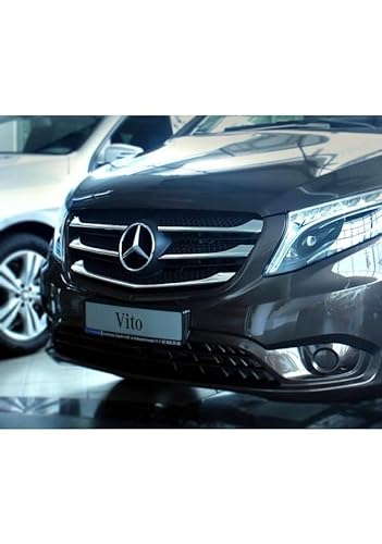 Mercedes Vito W447 ab 2014 5 Stück Chrom Kühlergrill Grill Leisten Edelstahl Grillstangen von mne parts