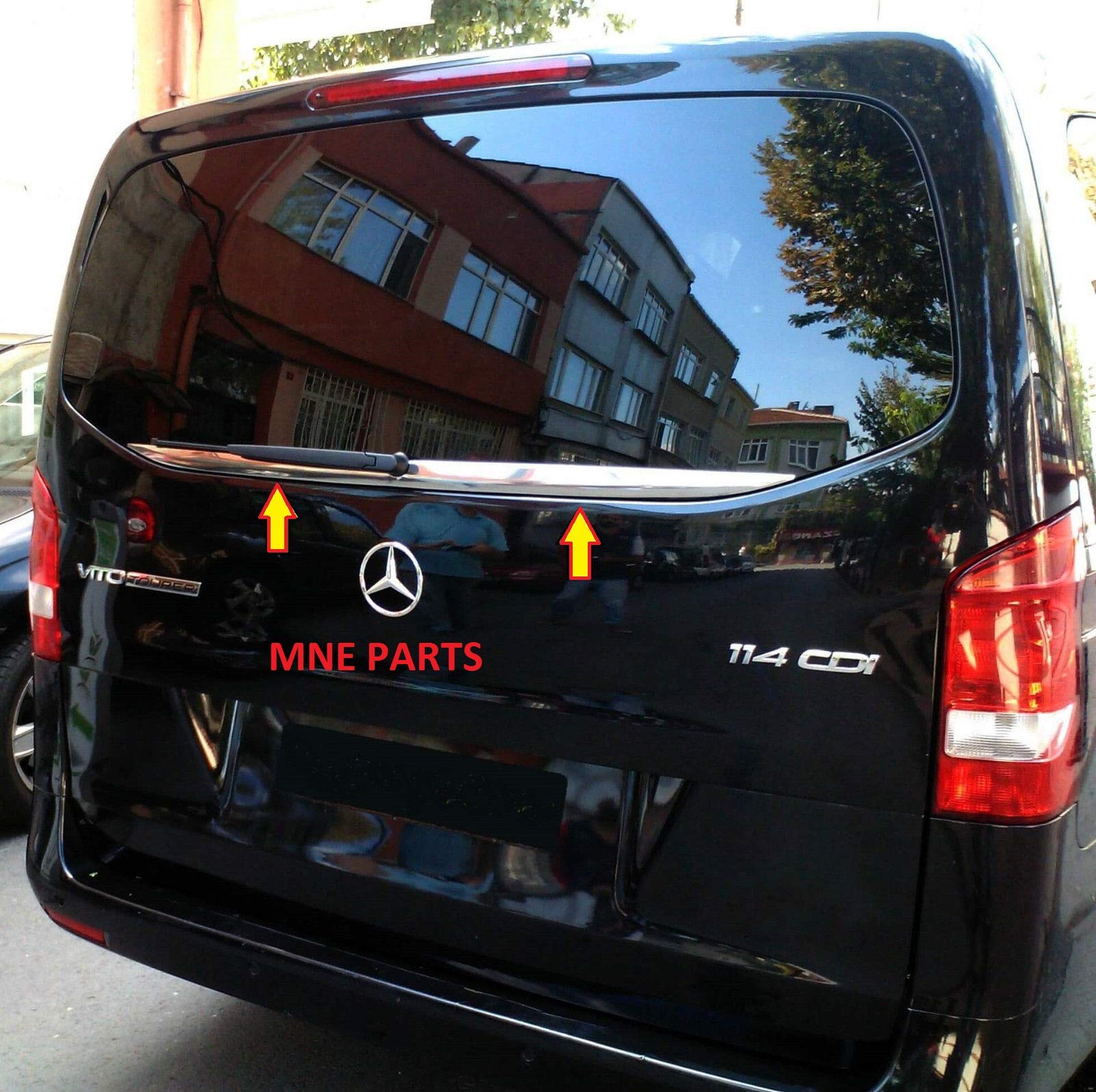 für Mercedes Vito W447 ab 2014 Chrom Heckscheiben Unterverkleidung Abdeckung Edelstahl für Mercedes Vito W447 ab 2014 Chrom Heckscheiben Unterverkleidung Abdeckung Edelstahl von mne parts