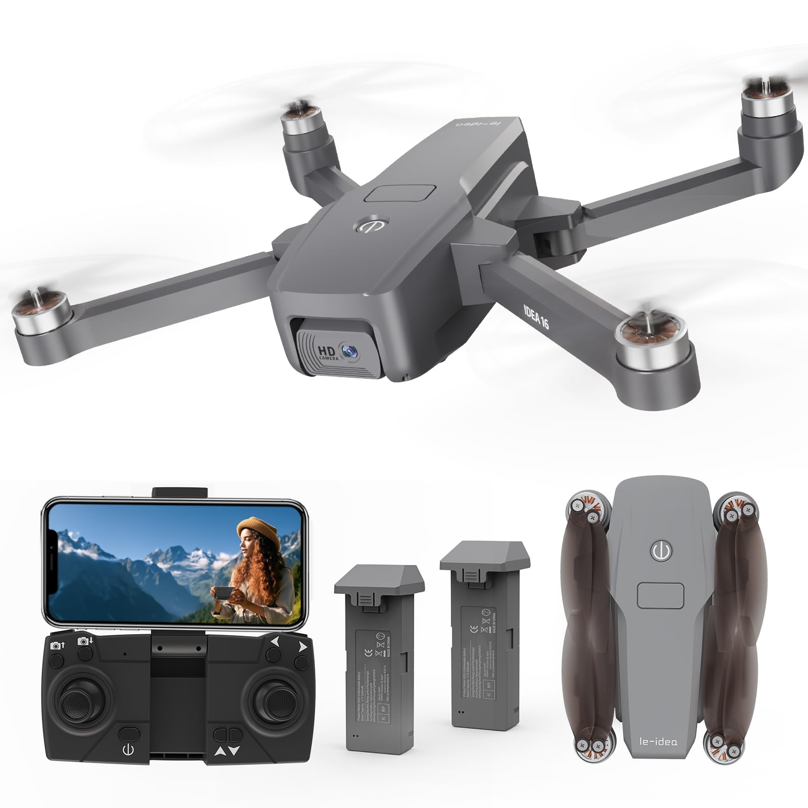 Drohne mit Kamera 4K Bürstenlose Motor Drone mit 2 Kameras 40KM/h MAX Windbeständig 4 Level 5 GHz WIFI FPV Drohnen RC Quadcopter für Kinder Erwachsene 2 Akkus IDEA16 Drohne mit Kamera 4K Bürstenlose Motor Drone mit 2 Kameras 40KM/h MAX Windbeständig 4 Level 5 GHz WIFI FPV Drohnen RC Quadcopter für Kinder Erwachsene 2 Akkus IDEA16 von morlyrctooy