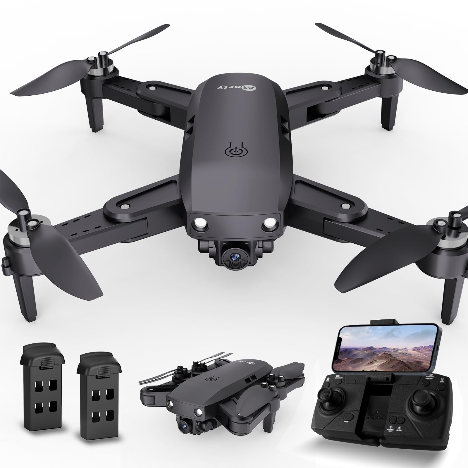 GPS Drohne mit Kamera für Erwachsene 4K HD Camera Drone mit Bürstenlosem Motor Auto Rückkehr nach Hause 5G WiFi Übertragung Faltbar FPV RC Quadcopter UAV Höhe Halten Follow Me 36 Min von morlyrctooy