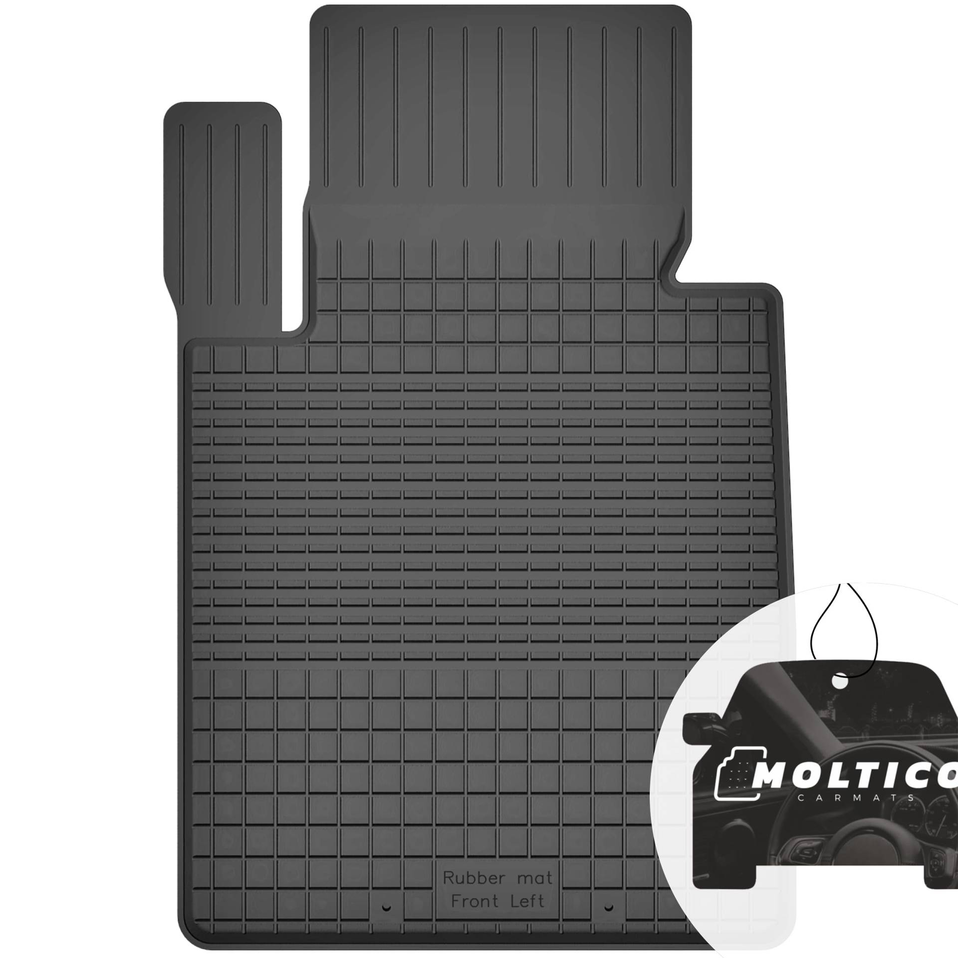 Fahrer Gummimatten mit Rand Auto Fußmatten Gummi Automatten Passgenau 1-teilig Set - passend für BMW 1-Series E87 2004-2012 von moto-MOLTICO