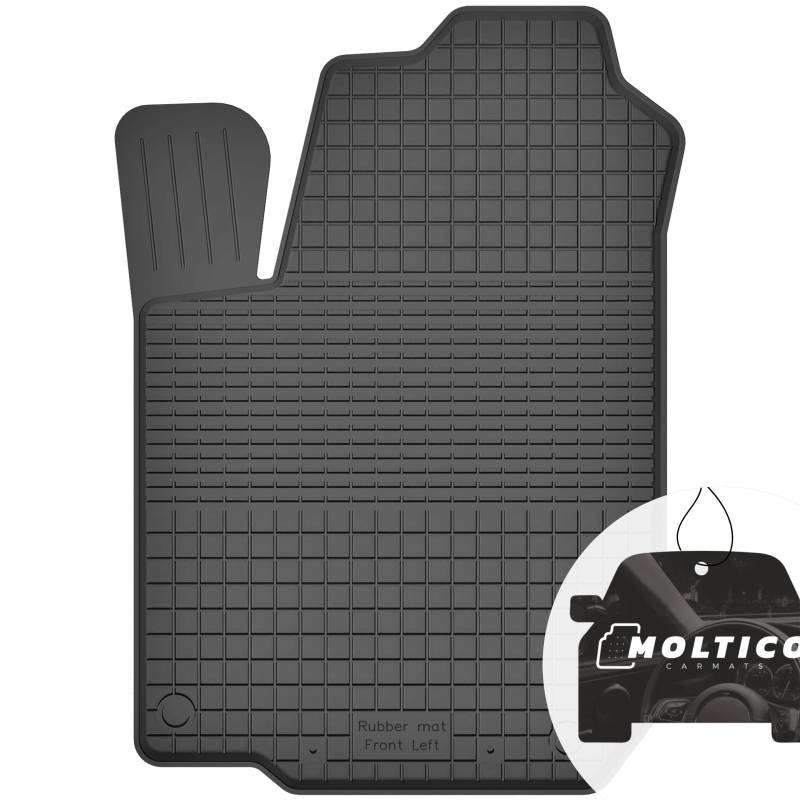Fahrer Gummimatten mit Rand Auto Fußmatten Gummi Automatten Passgenau 1-teilig Set - passend für Citroen C8 2002-2012 von moto-MOLTICO