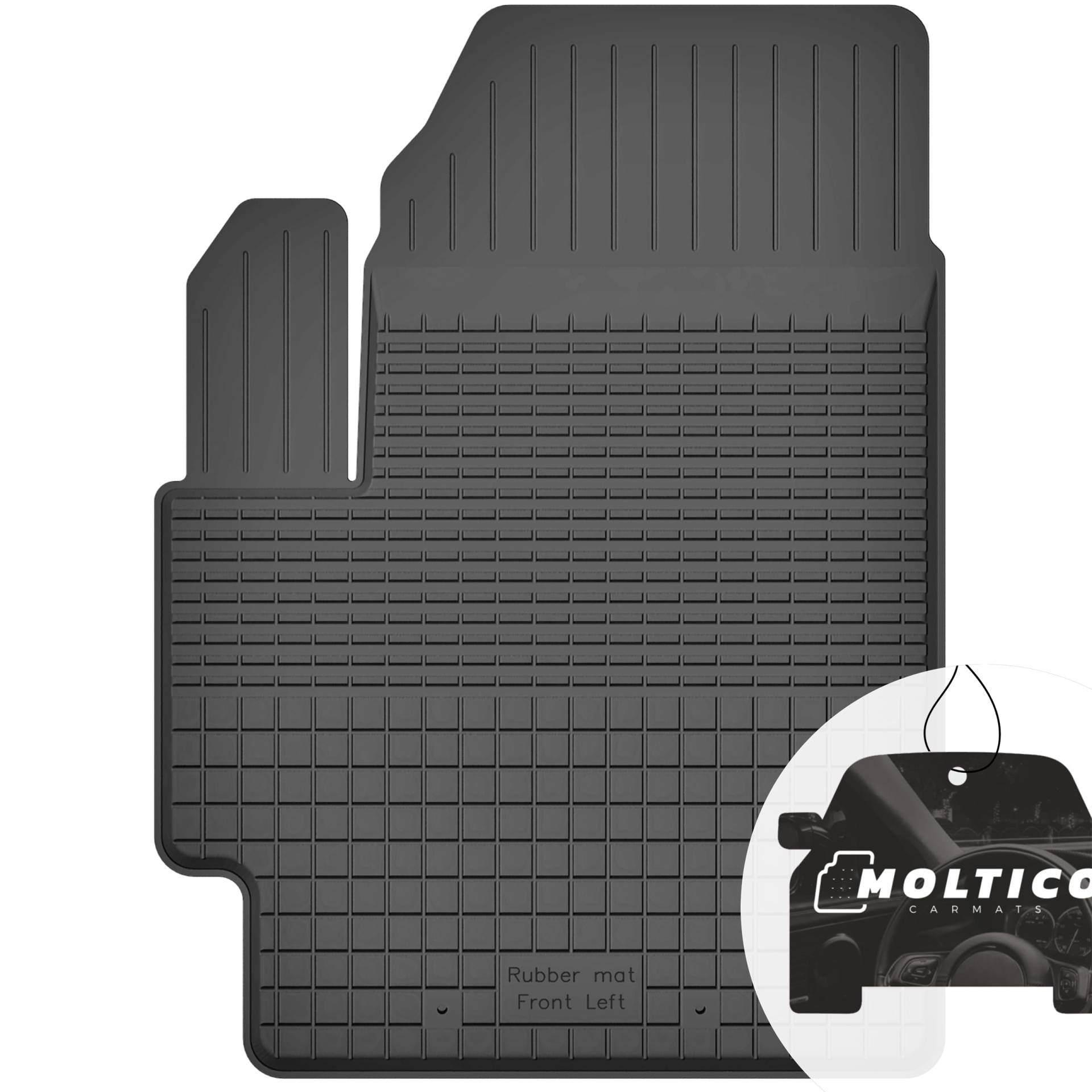 Fahrer Gummimatten mit Rand Auto Fußmatten Gummi Automatten Passgenau 1-teilig Set - passend für Suzuki SX4 S-Cross ab 2013 von moto-MOLTICO
