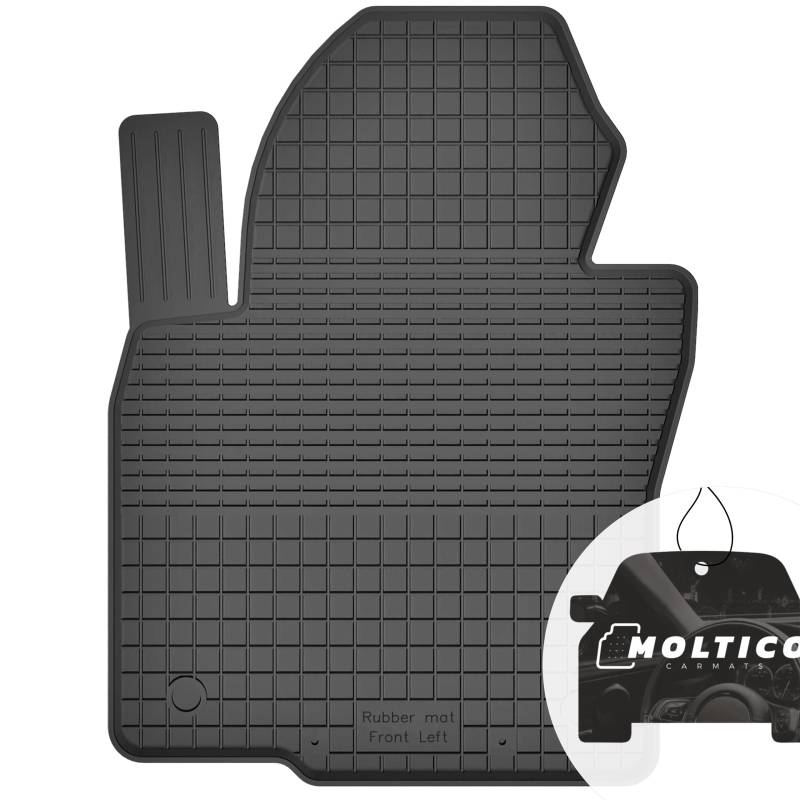 Fahrer Gummimatten mit Rand Auto Fußmatten Gummi Automatten Passgenau 1-teilig Set - passend für Volkswagen Golf Plus 2005-2013 von moto-MOLTICO