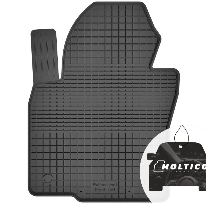 moto-MOLTICO Fahrer Gummimatten Auto, 1-teiliges Set, Allwetter Gummi Fußmatten mit Rand, Antirutsch & Wasserfest Autoteppiche - passend für Volkswagen Golf Plus 2005-2013 von moto-MOLTICO