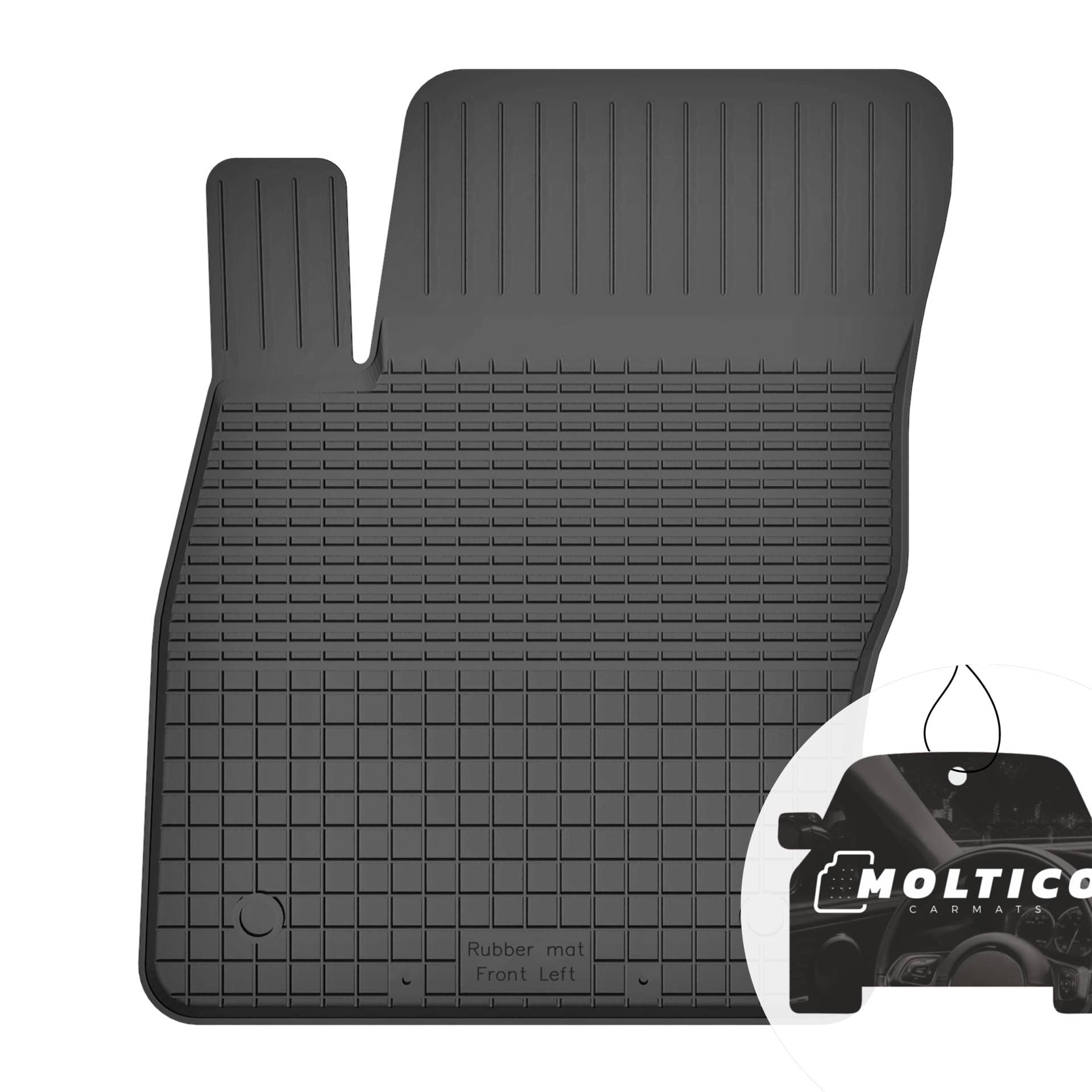 Fahrer Gummimatten mit Rand Auto Fußmatten Gummi Automatten Passgenau 1-teilig Set - passend für Volkswagen Golf VII 2013-2020 von moto-MOLTICO