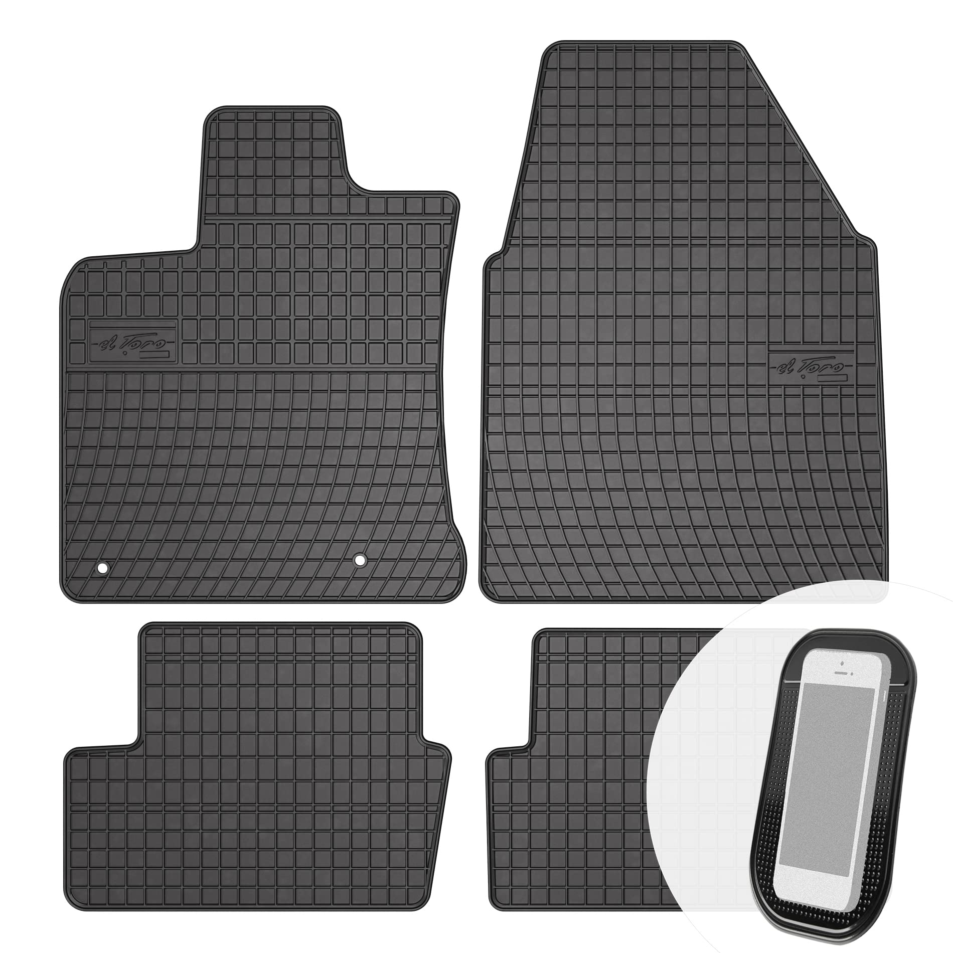 moto-MOLTICO Gummimatten Auto, 4-teiliges Set, Allwetter Gummi Fußmatten, Antirutsch & Wasserfest Autoteppiche - passend für Nissan Qashqai 2007-2013 moto-MOLTICO Gummimatten Auto, 4-teiliges Set, Allwetter Gummi Fußmatten, Antirutsch & Wasserfest Autoteppiche - passend für Nissan Qashqai 2007-2013 von moto-MOLTICO