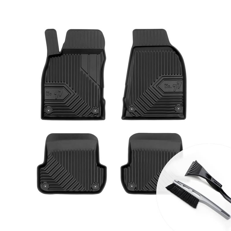 moto-MOLTICO Gummimatten Auto, 4-teiliges Set, Allwetter Gummi Fußmatten mit Rand, Antirutsch & Wasserfest Autoteppiche - passend für Audi A4 S4 RS4 Quattro B7 Seat Exeo von moto-MOLTICO