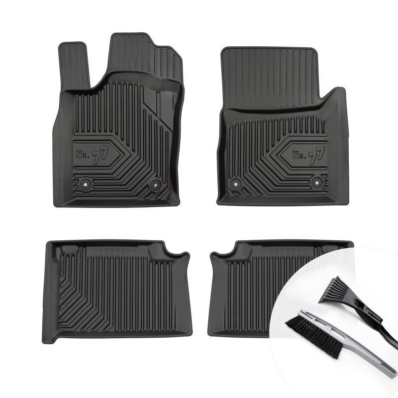 moto-MOLTICO Gummimatten Auto, 4-teiliges Set, Allwetter Gummi Fußmatten mit Rand, Antirutsch & Wasserfest Autoteppiche - passend für Jeep Grand Cherokee WK2 ab 2010 von moto-MOLTICO