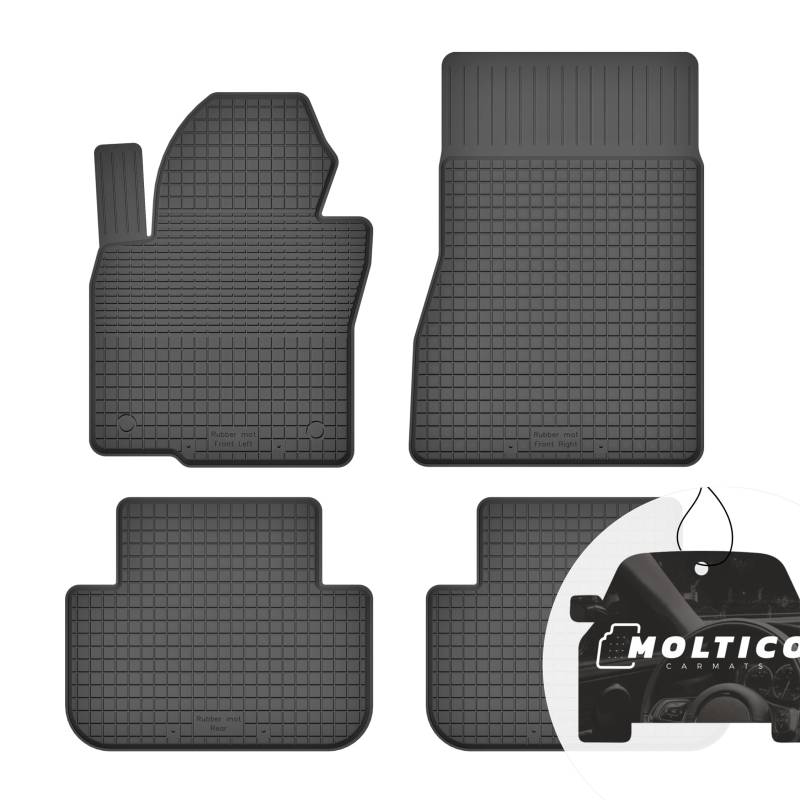 Gummimatten mit Rand Auto Fußmatten Gummi Automatten Passgenau 4-teilig Set - passend für BMW X6-Series E71 2009-2014 von moto-MOLTICO