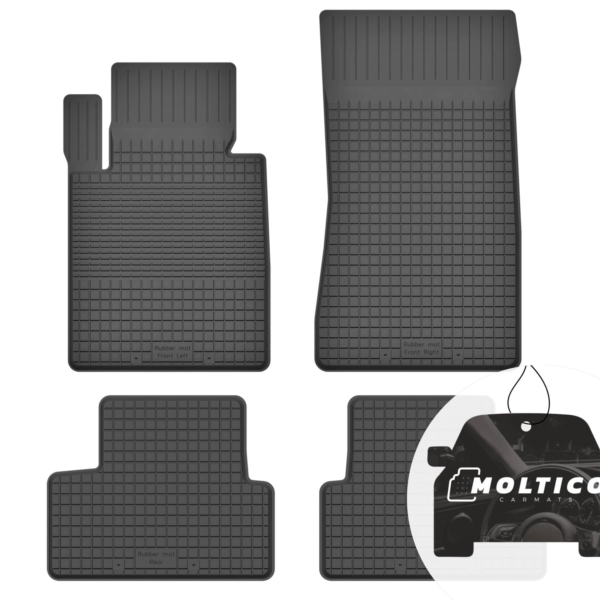moto-MOLTICO Gummimatten Auto, 4-teiliges Set, Allwetter Gummi Fußmatten mit Rand, Antirutsch & Wasserfest Autoteppiche - passend für Mini Cabrio II 2009-2015 moto-MOLTICO Gummimatten Auto, 4-teiliges Set, Allwetter Gummi Fußmatten mit Rand, Antirutsch & Wasserfest Autoteppiche - passend für Mini Cabrio II 2009-2015 von moto-MOLTICO